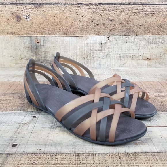 crocs huarache flat jelly sandals